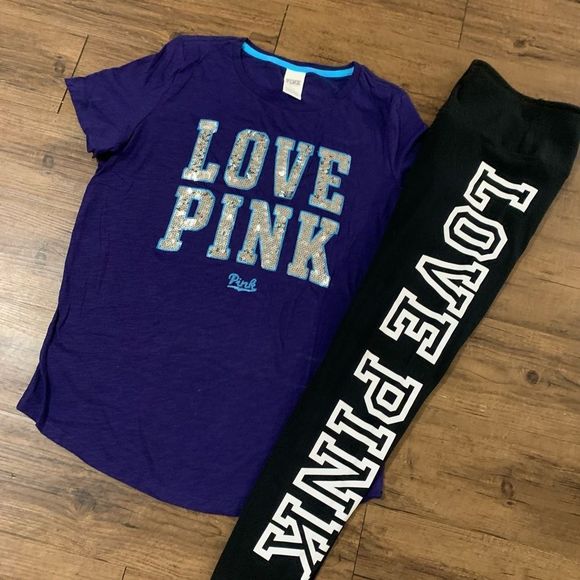 PINK VS LOVE PINK BLING OUTFIT SET L - Picture 8 of 12